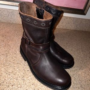 Harley Davidson Womens Leather Ankle Harness Boot Size 9.5